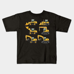 Urban Excavator Expedition Tee Triumph for Construction Machinery Admirers Kids T-Shirt